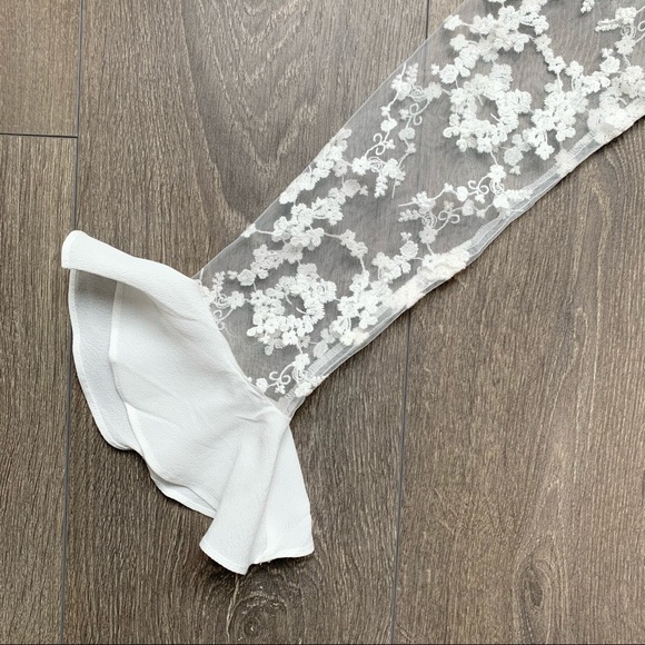 For Love & Lemons Rosebud Embroidery Mini Dress Ivory Size XS - Picture 11 of 17